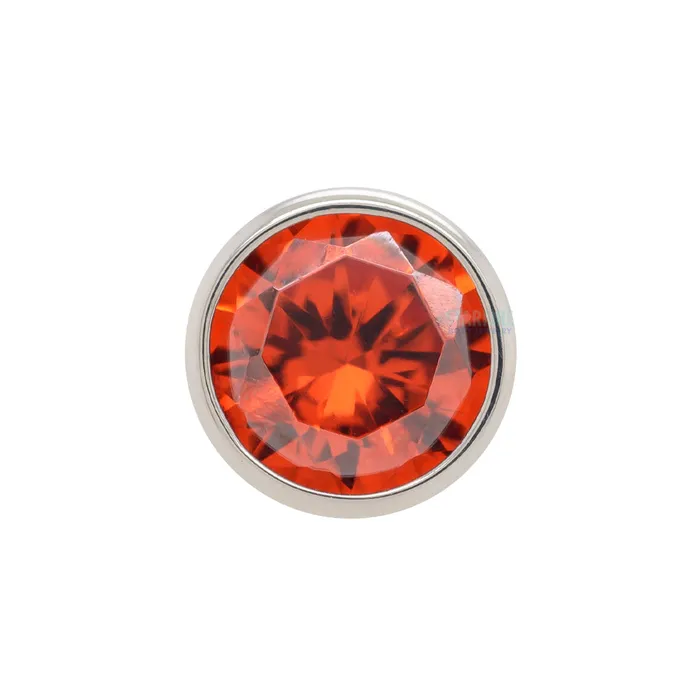 Rings threadless 4mm BezelSet BrilliantCut Gem End Anatometal
