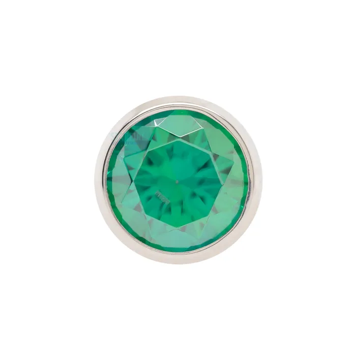 Rings threadless 4mm BezelSet BrilliantCut Gem End Anatometal