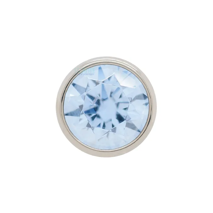 Rings threadless 4mm BezelSet BrilliantCut Gem End Anatometal