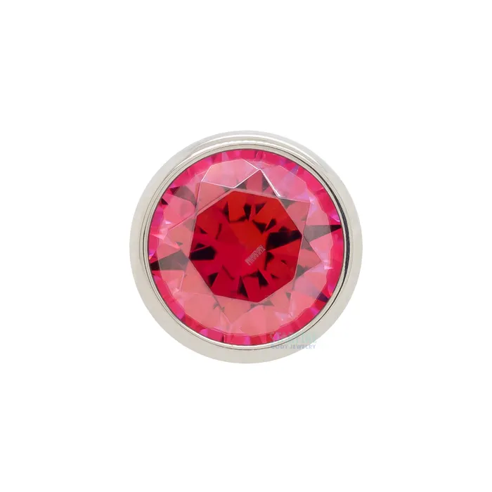 Rings threadless 4mm BezelSet BrilliantCut Gem End Anatometal