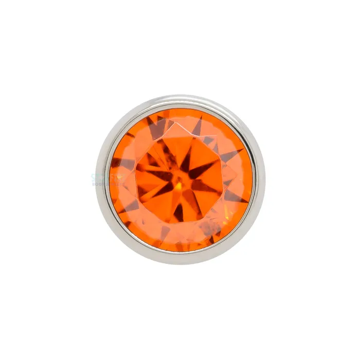 Rings threadless 4mm BezelSet BrilliantCut Gem End Anatometal