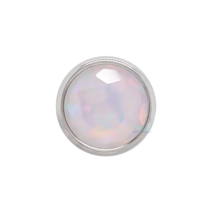 Rings threadless 4mm BezelSet BrilliantCut Gem End Anatometal