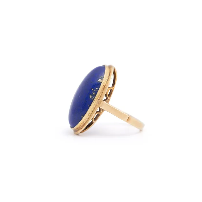 Rings Vintage Lapis Lazuli and 14k Gold Ring