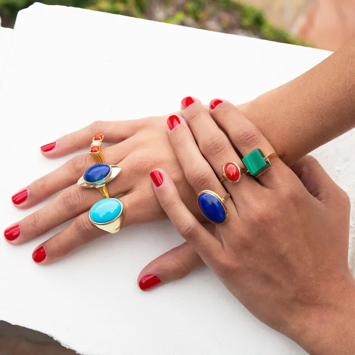 Rings Vintage Lapis Lazuli and 14k Gold Ring