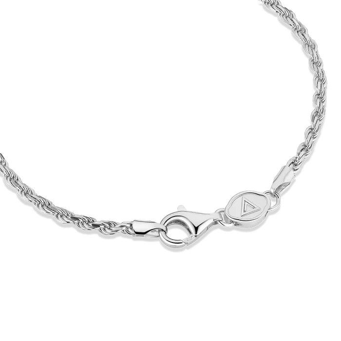 Rope Chain Sterling Silver 23mm Oxford Rings