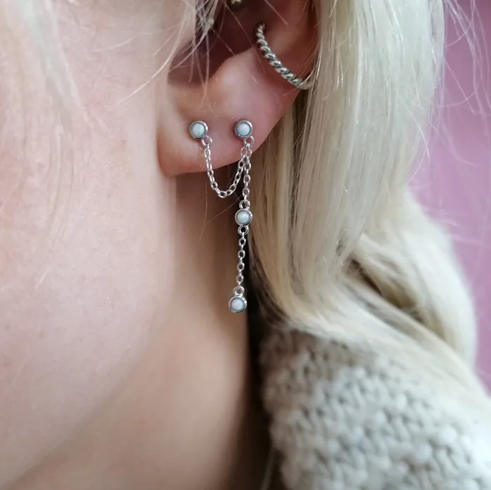 Scream Pretty Earrings Opal Chandelier Stud Single Earring Scream Pretty Earrings Opal Chandelier Stud Single Earring