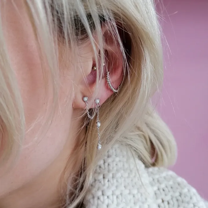 Scream Pretty Earrings Opal Chandelier Stud Single Earring Scream Pretty Earrings Opal Chandelier Stud Single Earring