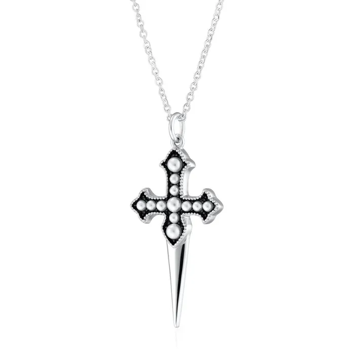 Scream Pretty Pearl Dagger Necklace with Slider Clasp Necklaces