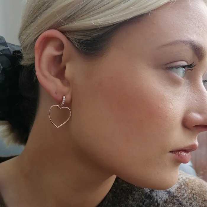 Sparkling Heart Hoop Earrings Scream Pretty Earrings