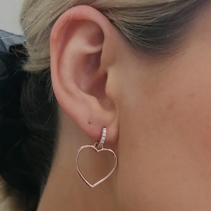Sparkling Heart Hoop Earrings Scream Pretty Earrings