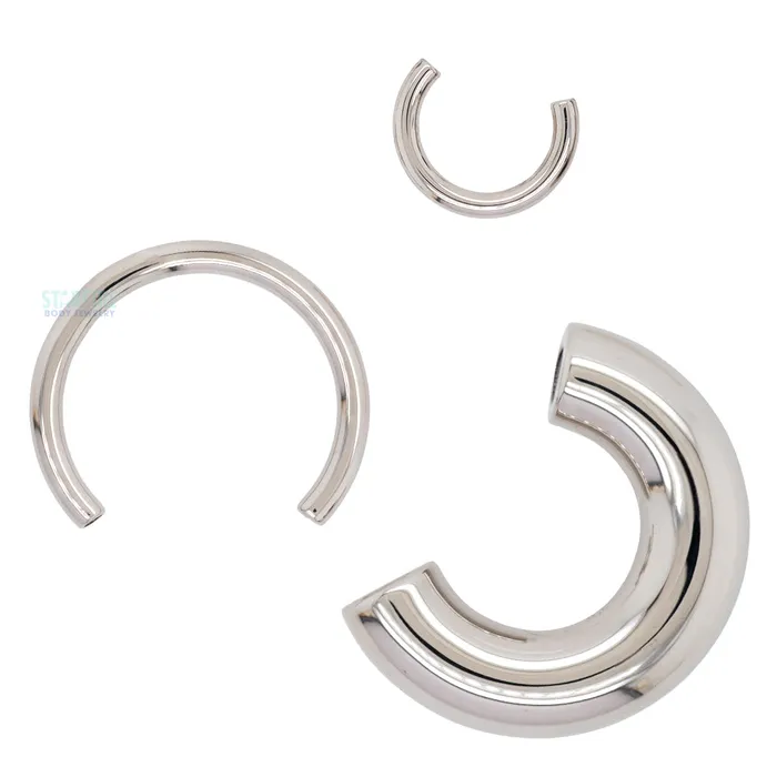 Stainless Steel Threaded Circular Barbell Shaft 4 ga Anatometal Earrings