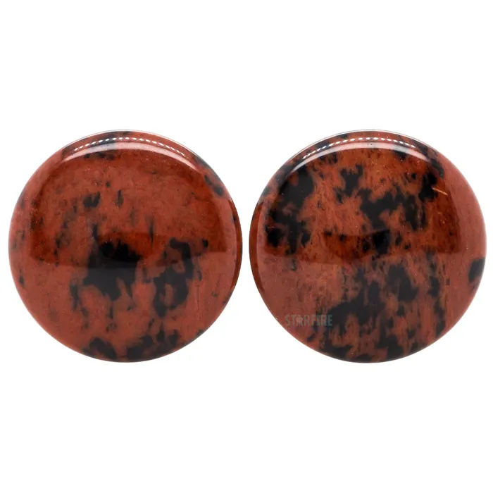 Stone Plugs Mahogany Obsidian Oracle Body Jewelry Rings