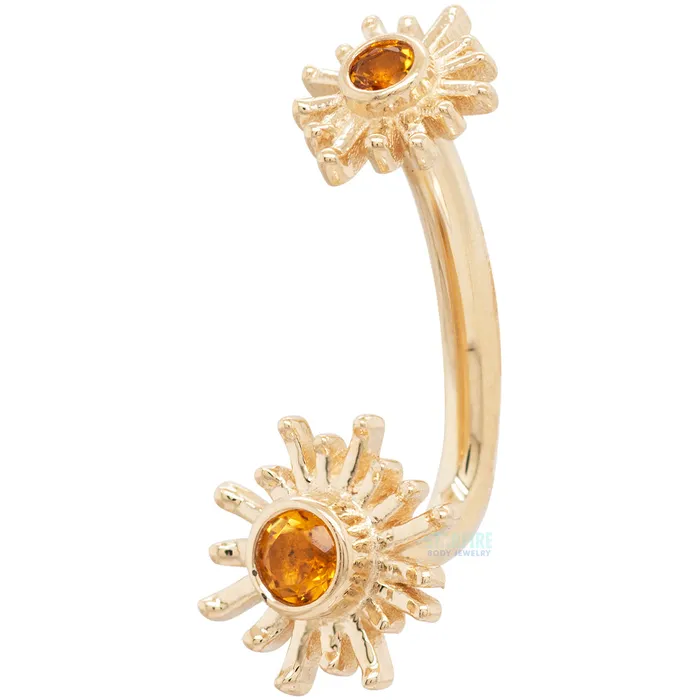 Sunshine J Curve in Gold with Citrine Body Vision BVLA Earrings