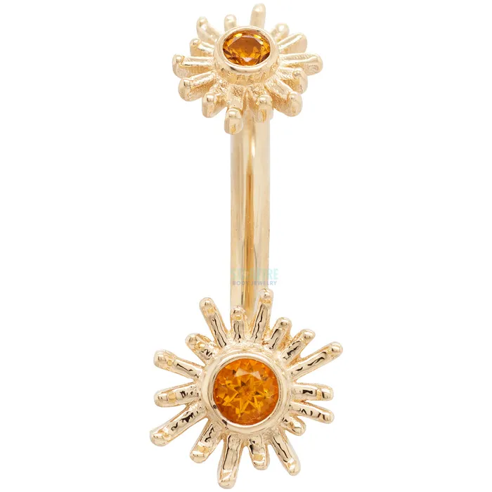 Sunshine J Curve in Gold with Citrine Body Vision BVLA Earrings