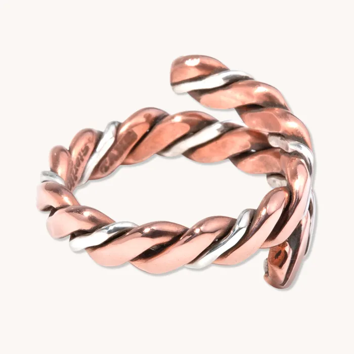 TSkies Jewelry TwoTone Twist Adjustable Ring Rings