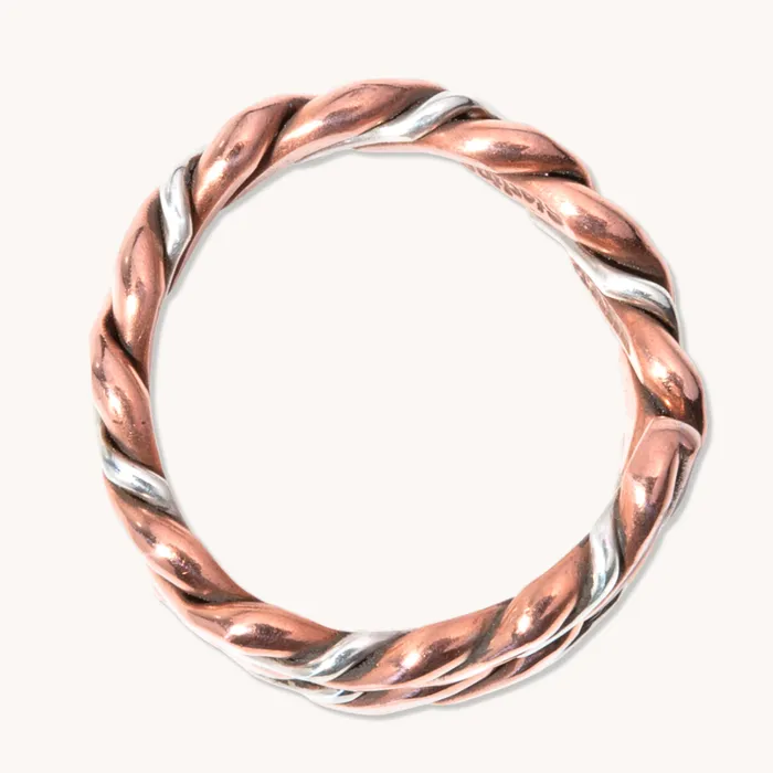 TSkies Jewelry TwoTone Twist Adjustable Ring Rings