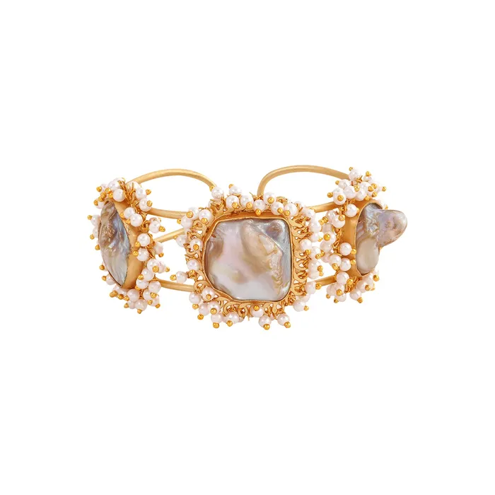 Teejh Bracelets Aakhira gold and white bracelet