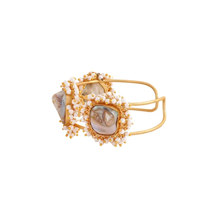 Teejh Bracelets Aakhira gold and white bracelet