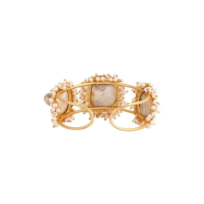 Teejh Bracelets Aakhira gold and white bracelet