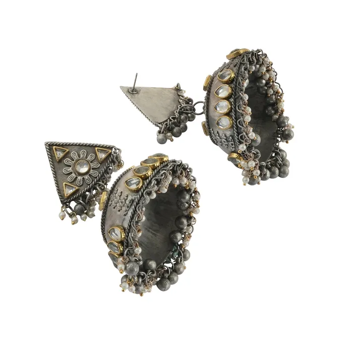 Teejh Earrings Teejh Edhitha Silver Oxidised Earring Teejh Earrings Teejh Edhitha Silver Oxidised Earring