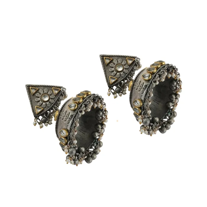 Teejh Earrings Teejh Edhitha Silver Oxidised Earring Teejh Earrings Teejh Edhitha Silver Oxidised Earring