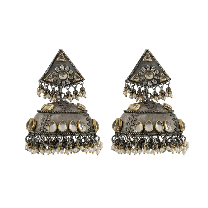 Teejh Earrings Teejh Edhitha Silver Oxidised Earring Teejh Earrings Teejh Edhitha Silver Oxidised Earring