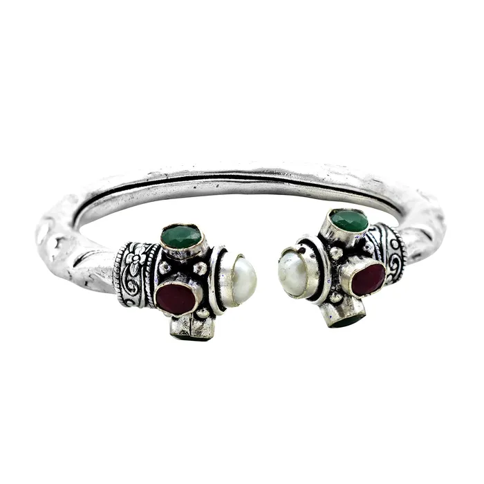 Teejh Namasya Multi Colored Silver Oxidized Jewelry Gift Set Teejh Earrings