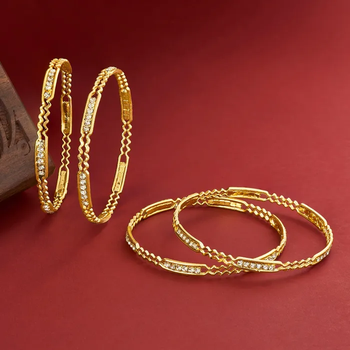 Teejh Siman Gold Bangle Teejh Bracelets