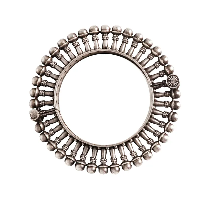 Teejh Teejh Jeni Silver Oxidised Bangle Bracelets