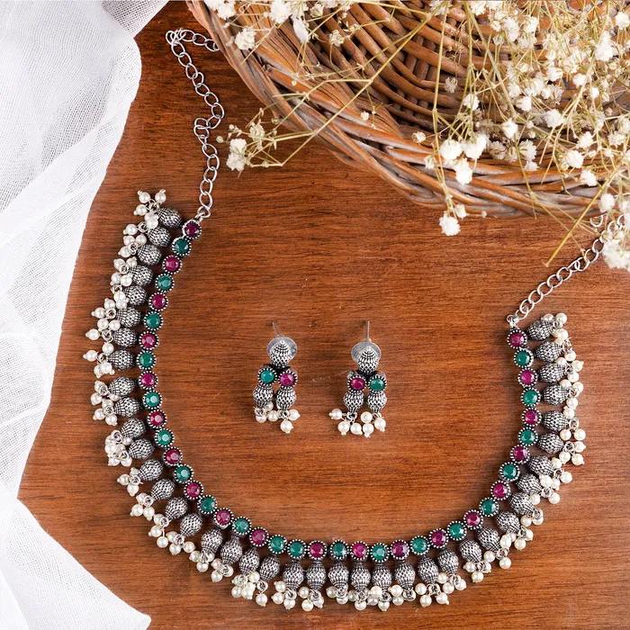 Teejh Teejh Oni Multi colored choker Necklace Set Necklaces