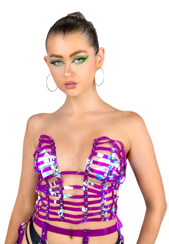 THE LUMI SHOP Earrings Amethyst Holographic Harness Set
