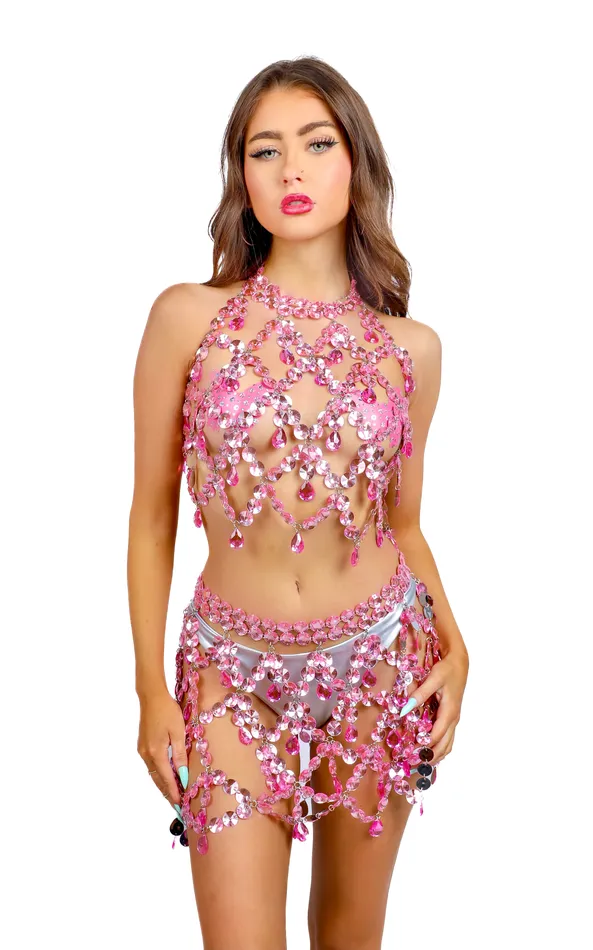 THE LUMI SHOP Earrings Pink Goddess Rain Jewelry Skirt