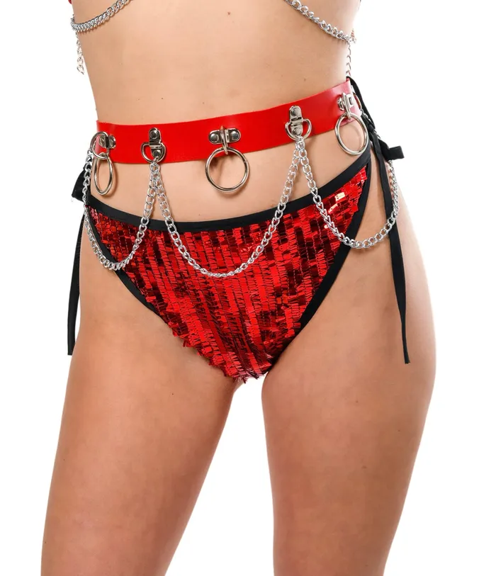 THE LUMI SHOP Earrings Red Sequin Bottoms