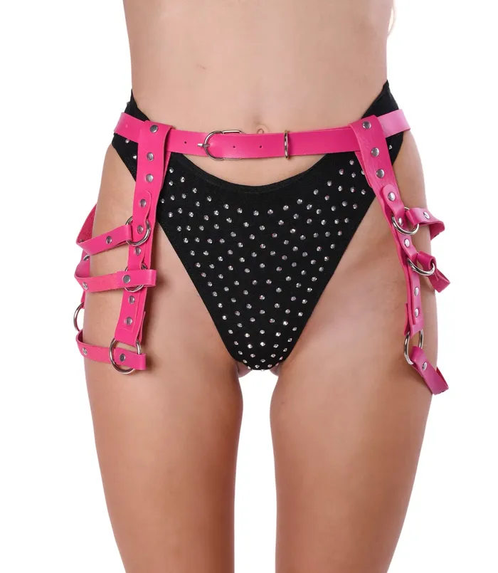 THE LUMI SHOP Earrings Rose Pink Cage Leg Harness