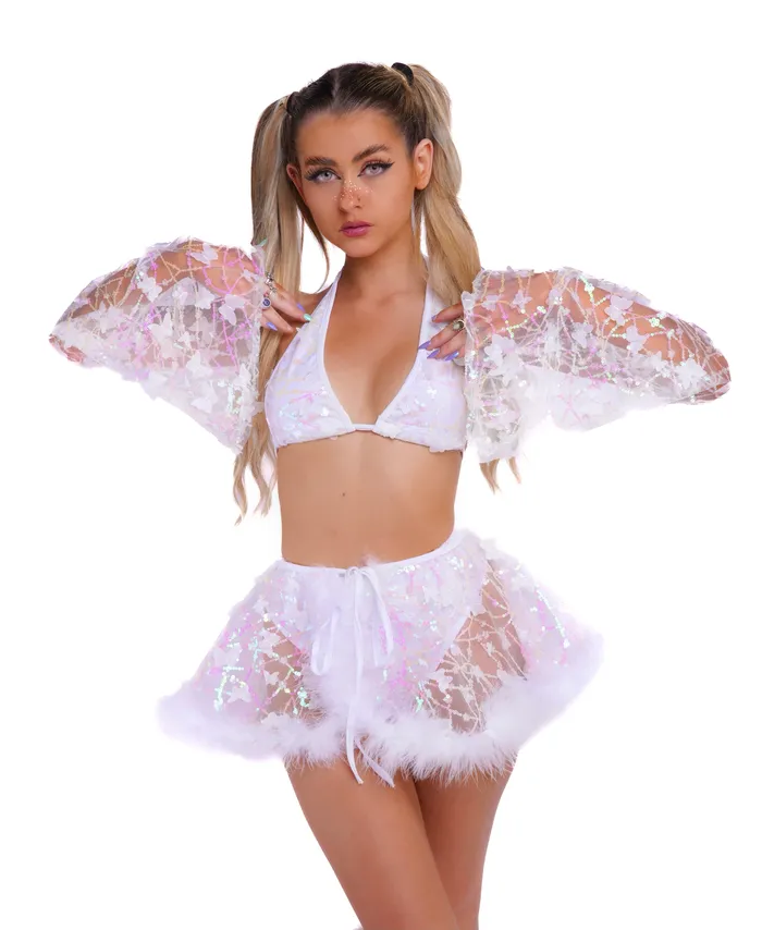 THE LUMI SHOP Earrings WhitePink Butterfly Blossom Set 4 pcs