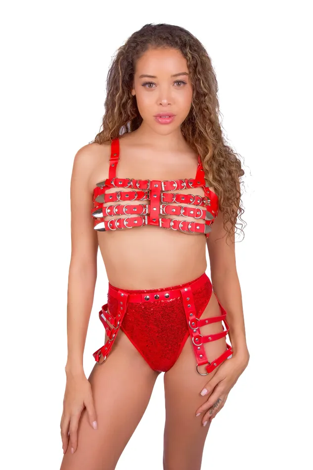 THE LUMI SHOP Rings Cherry Ride Vegan Leather Harness Set