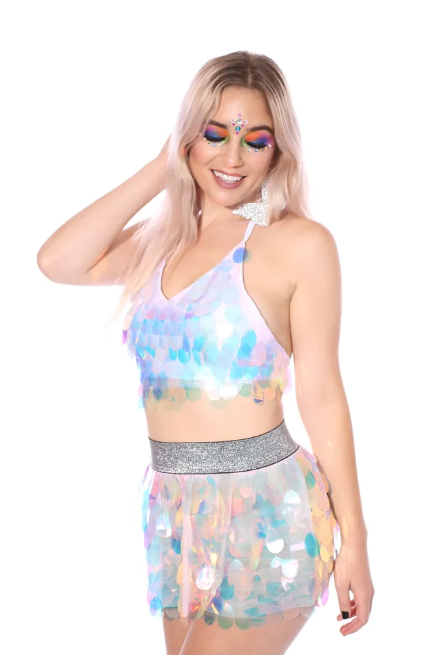 THE LUMi SHOP Unicorn Tears Sequin Halter Top Earrings THE LUMi SHOP Unicorn Tears Sequin Halter Top Earrings