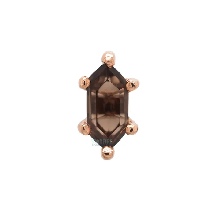 threadless Oh Hell Yes End in Gold with Smokey Quartz Buddha Jewelry Organics Earrings