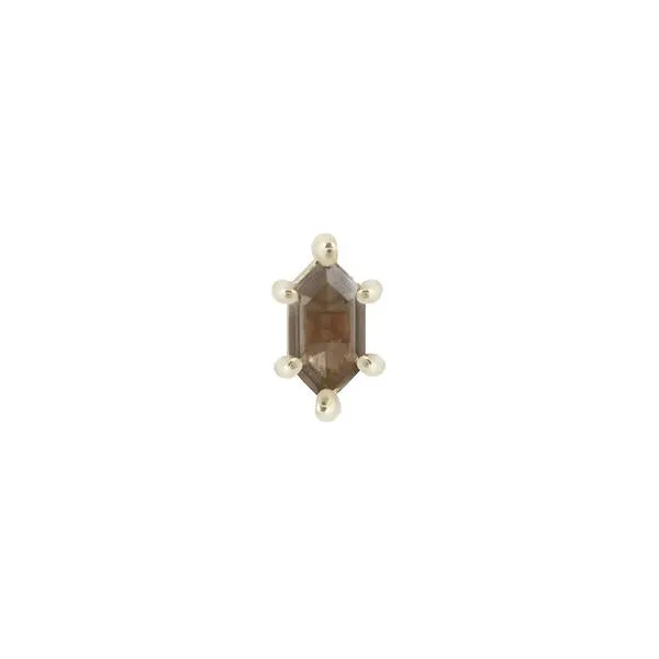 threadless Oh Hell Yes End in Gold with Smokey Quartz Buddha Jewelry Organics Earrings