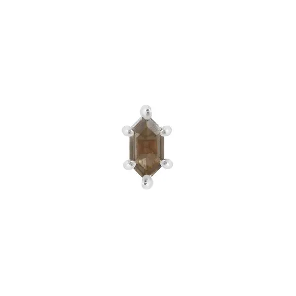 threadless Oh Hell Yes End in Gold with Smokey Quartz Buddha Jewelry Organics Earrings