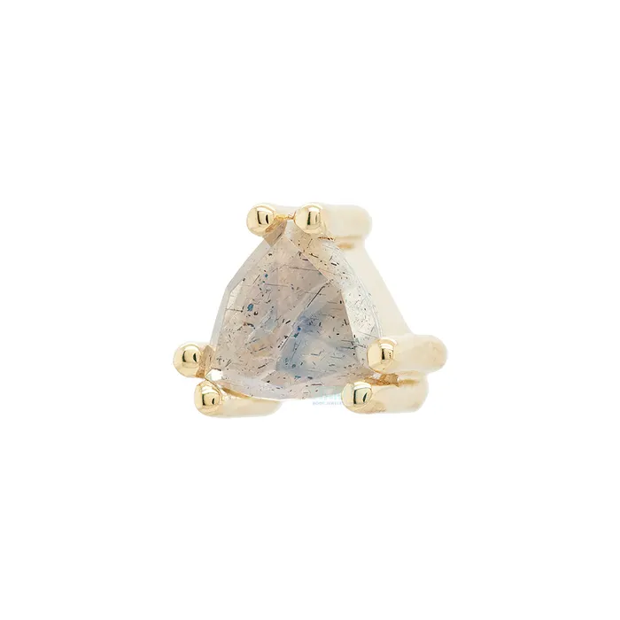 threadless Tanti Pin in Gold with Rose Cut Labradorite Body Vision BVLA Earrings