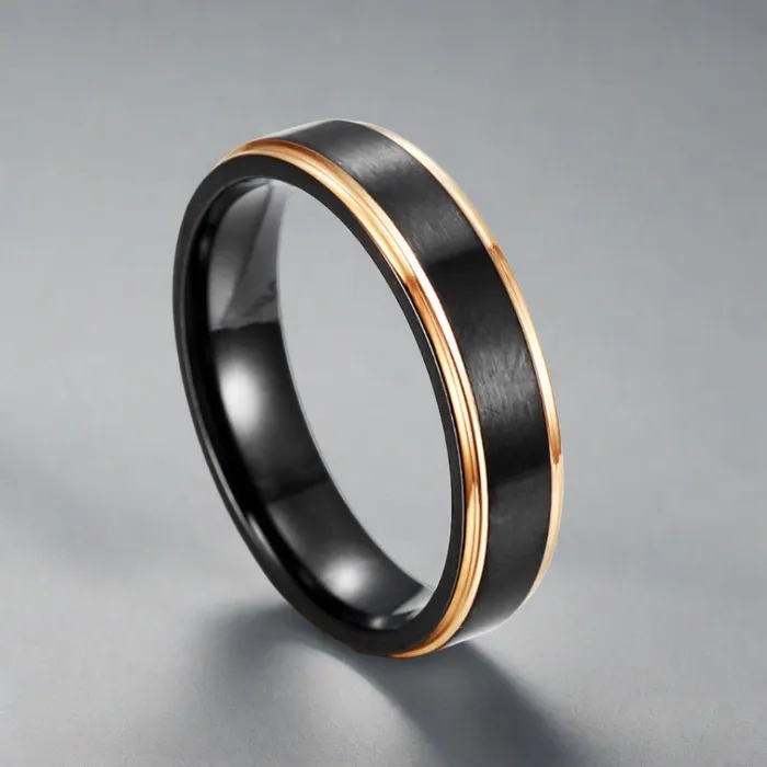 Tungsten Couple Rings Earrings Bind