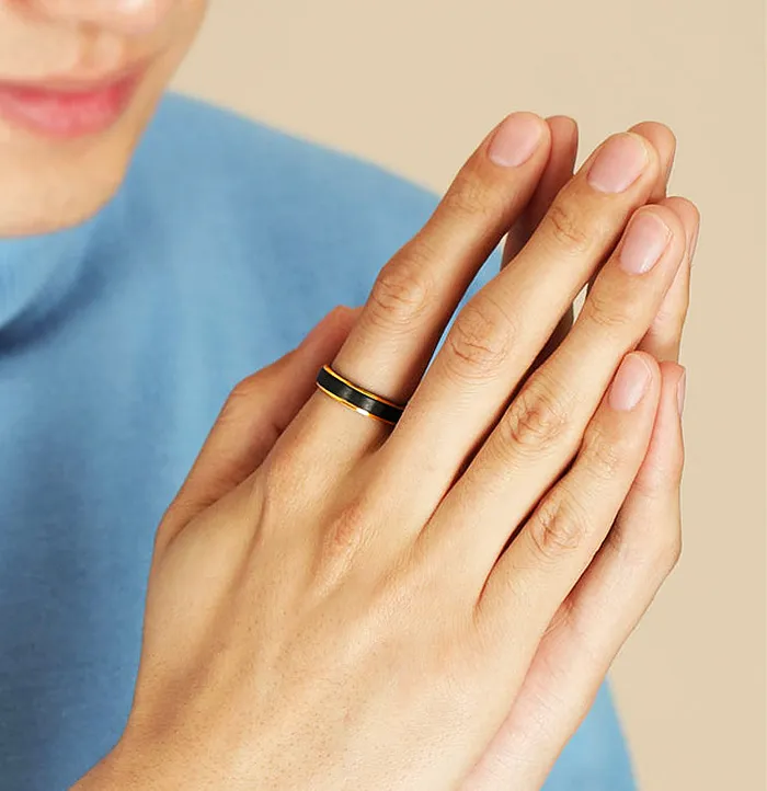 Tungsten Couple Rings Earrings Bind