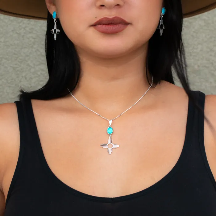 Turquoise Skies Earrings Enchantment Turquoise Zia Set