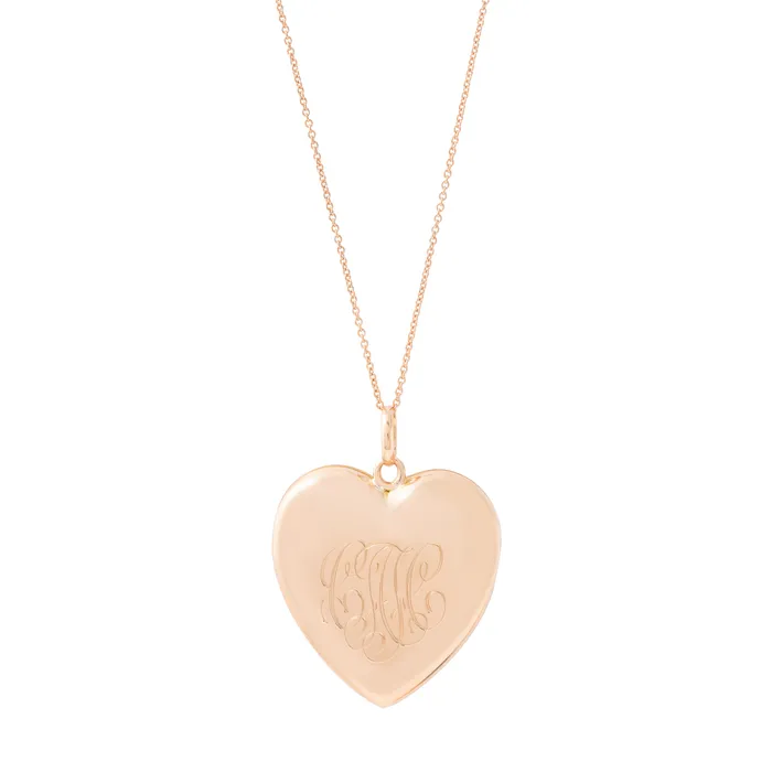 Victorian 10K Rose Gold and Garnet Starburst Heart Locket Vintage Necklaces