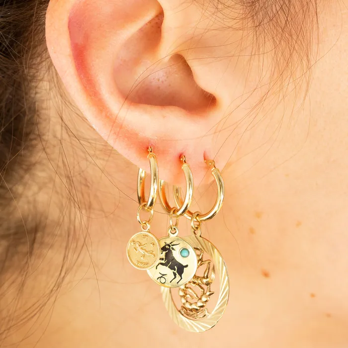 Vintage Charm Necklaces Puffy Witches Heart 9K Gold Charm