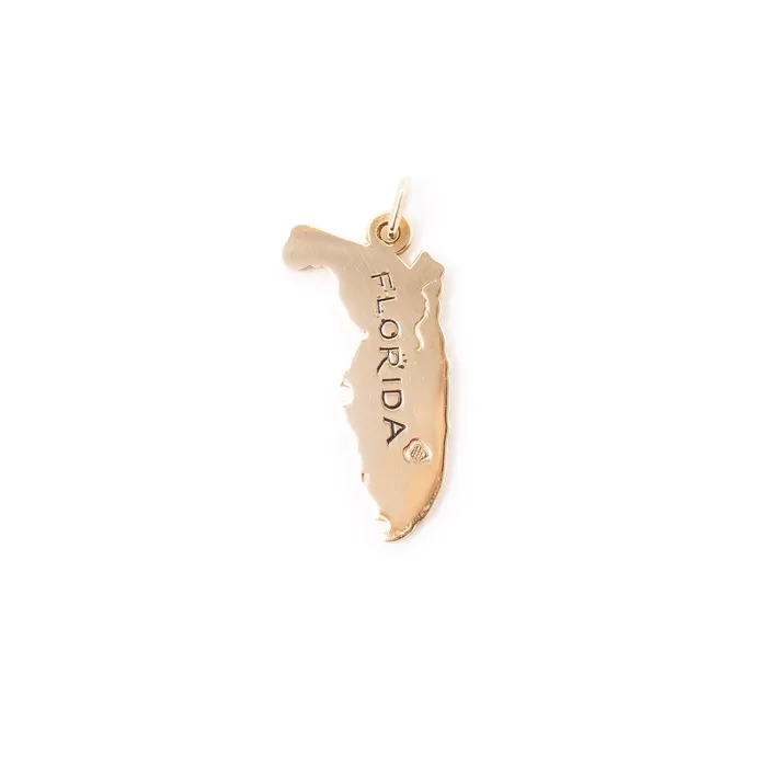 Vintage Earrings Florida 14k Gold Charm