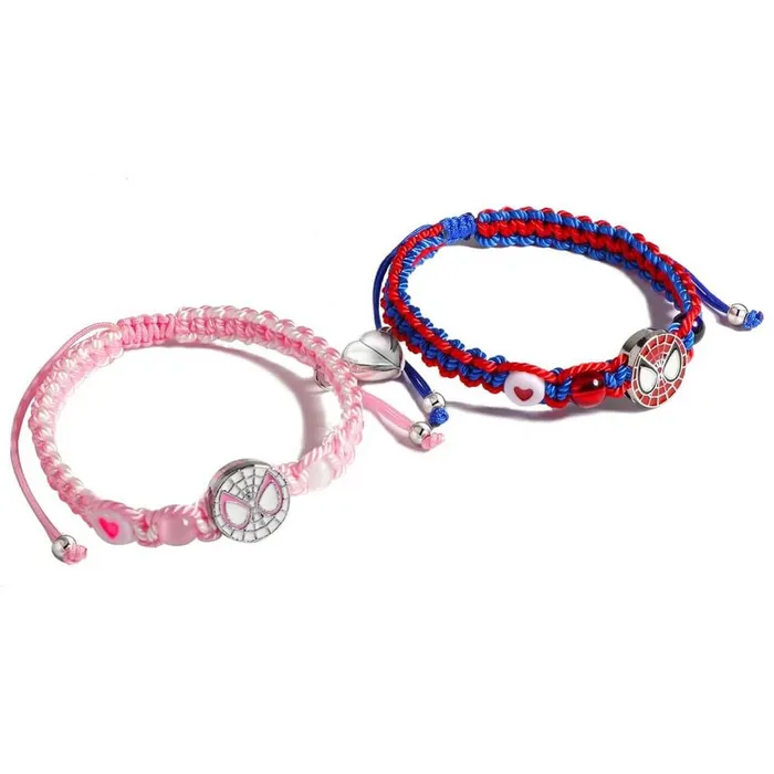 worldnetgifts Earrings SpiderMan Matching Bracelets