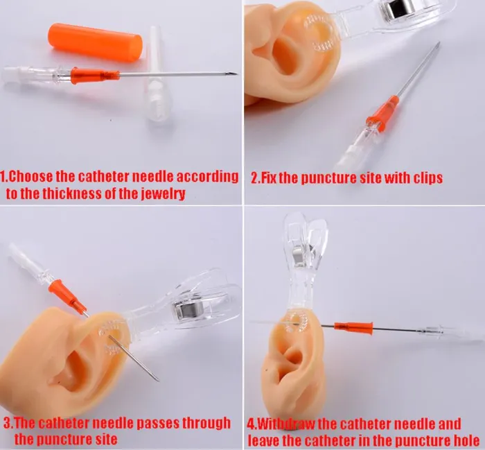 02 AZ958 Disposable Piercing Set 16mm Navel Earrings