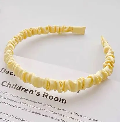 02 Rings H753 Yellow Sateen Hair Band